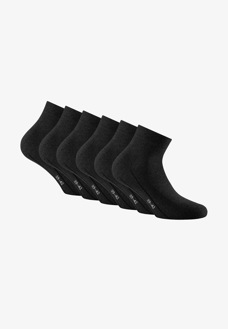 Rohner Advanced Socks BASIC UNISEX QUARTER 6ER PACK-PLUS - Calcetines - schwarz