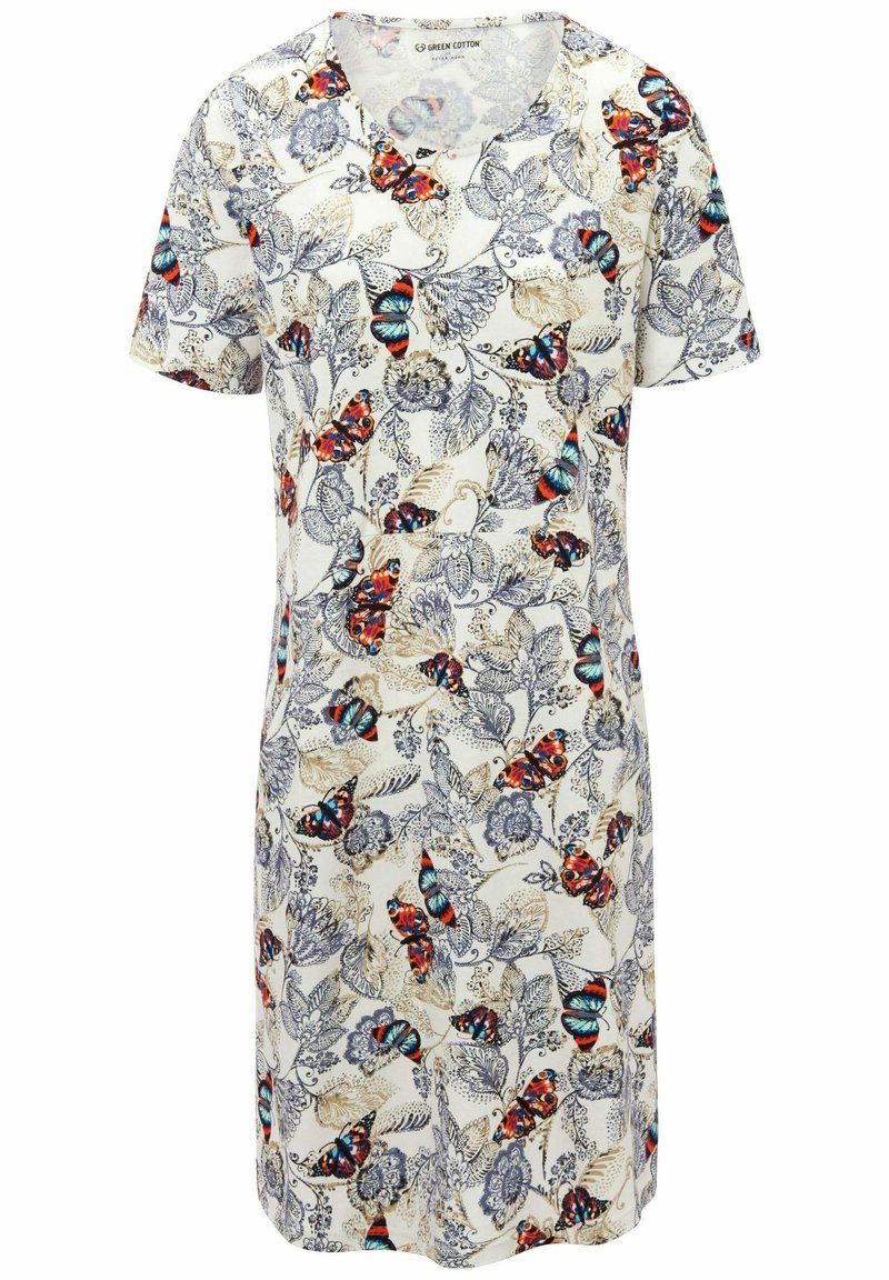 Damen Freizeitkleider | Green Cotton Freizeitkleid ecru/multicolor/mehrfarbig - HD47449 Damen Freizeitkleider | Green Cotton Freizeitkleid ecru/multicolor/mehrfarbig - HD47449