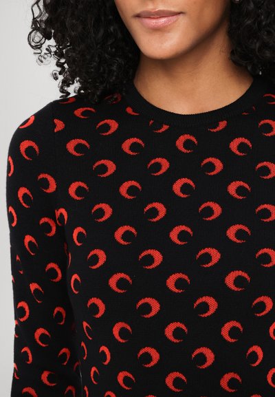 MARINE SERRE MOON MINI DRESS - Vestido de punto - black