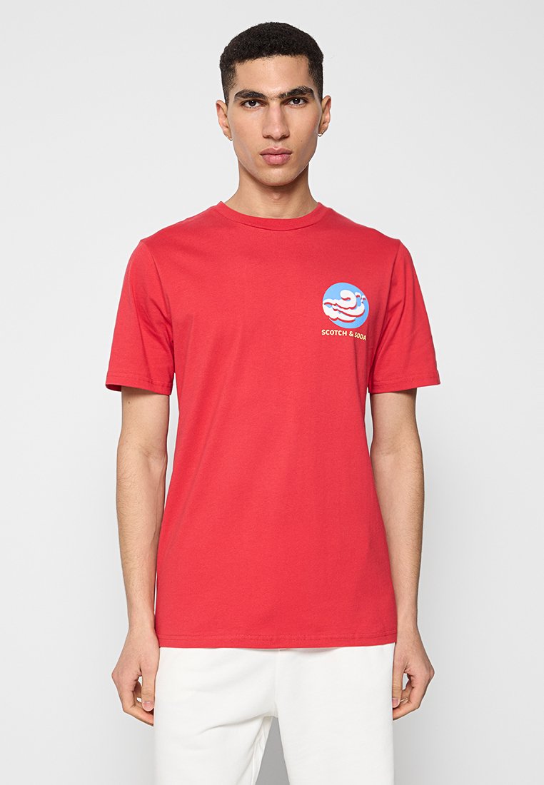 Scotch & Soda T-shirt print rood