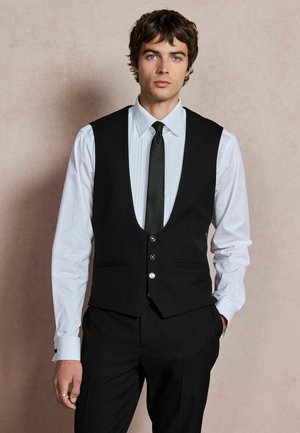 Next, SLIM FIT TEXTURED GOLD DETAILING SUIT WAISTCOAT - Waistcoat - black