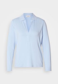 BLOUSE LONG SLEEVE POLO COLLAR - Pikkade varrukatega topp - smooth sky