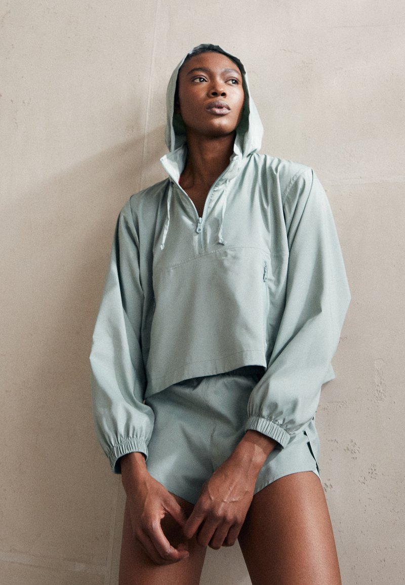 Girlfriend Collective HUMMINGBIRD HALF ZIP - Vjetrovka - chinoiserie