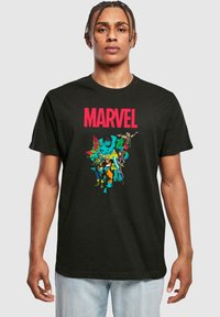 Merchcode - MARVEL UNIVERSE AVENGERS POP GROUP - T-shirt imprimé - black Image miniature 1