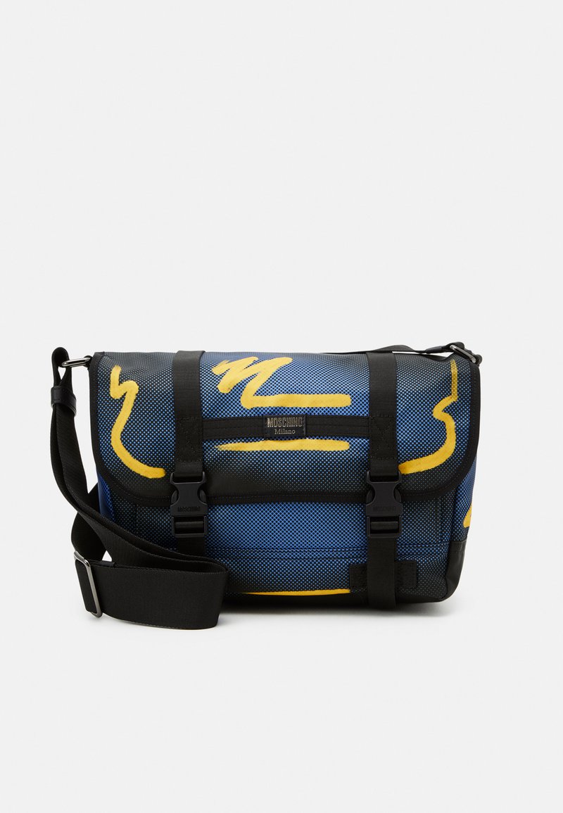 MOSCHINO SHOULDER BAG Across body bag fantasy print blue/dark blue