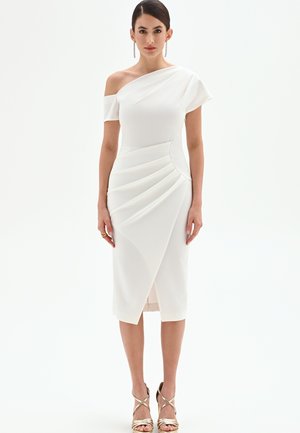 MONOSPALLA CON DRAPPEGGI - Robe de jour - white