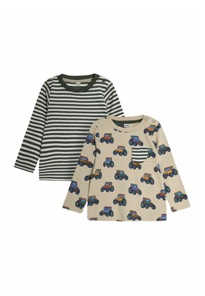 TRACTOR PRINT AND STRIPE 2 PACK - REGULAR FIT - Majica z dolgimi rokavi - stone tractor print stripe