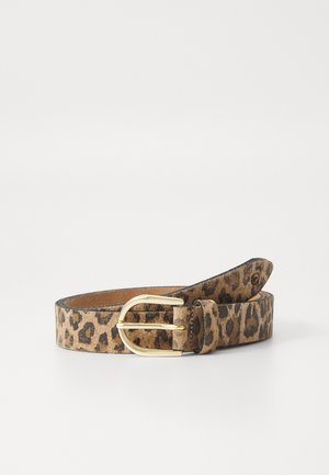 GÜRTEL - Belt - taupe/dark brown