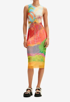 Robe fourreau - multi-coloured