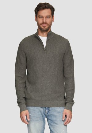 s.Oliver, MIT REISSVERSCHLUSSKRAGEN - Jumper - graphit