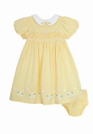 DAISY EMBROIDERED PETER PAN SMOCKED REGULAR FIT SET - Vestito casual - yellow