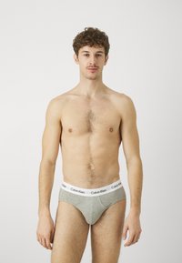 Calvin Klein Underwear HIP BRIEF 3 PACK COTTON STRETCH - Slip - grey/evergreen/bordeaux