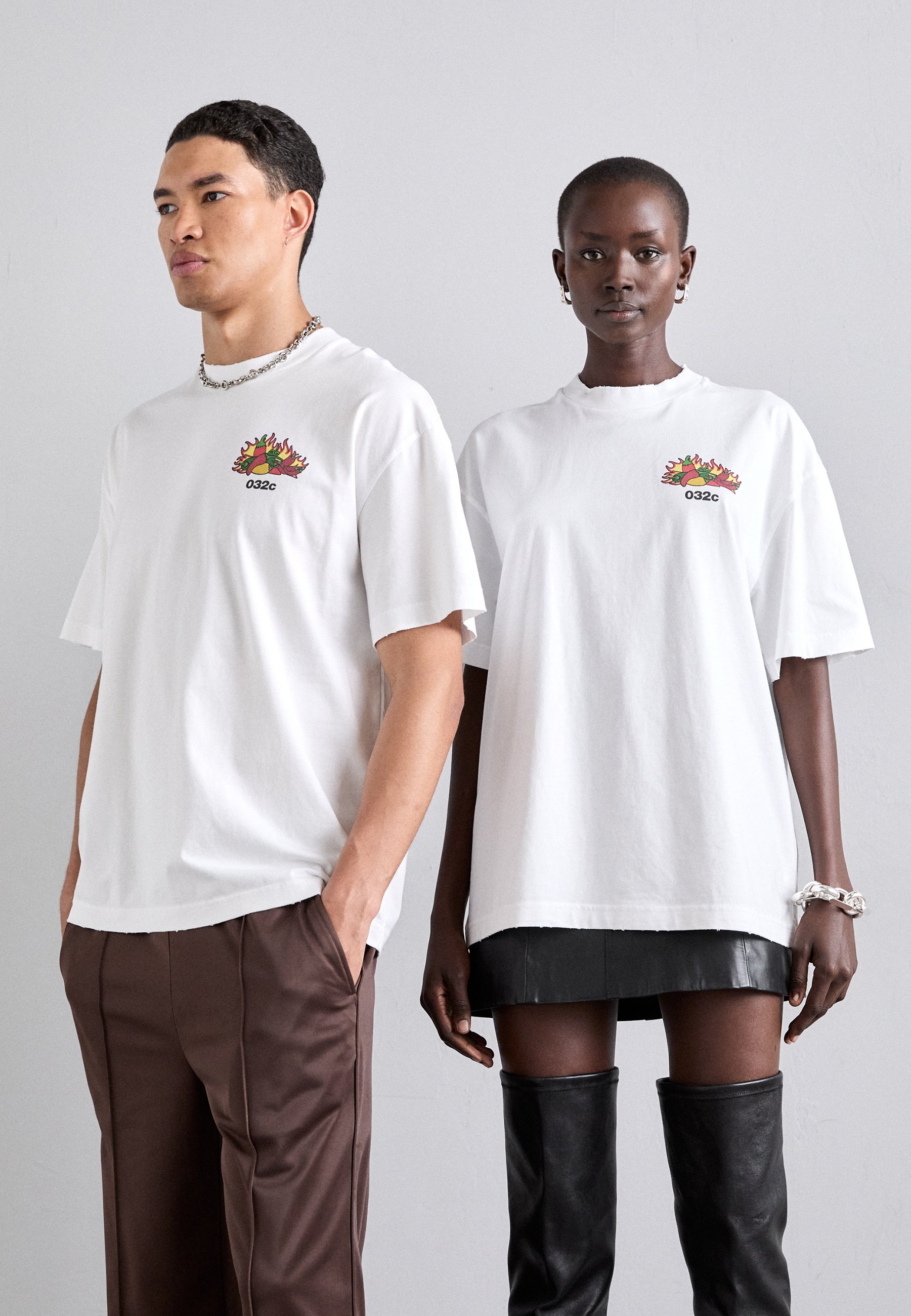 032c FRUIT UNISEX - T-Shirt print - white/weiß - Zalando