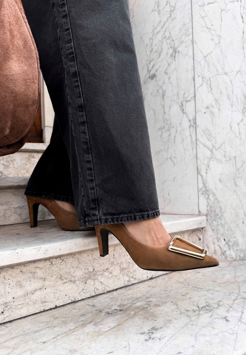 Manfield Hoge hakken - beige