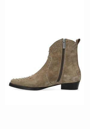 Cowboy/biker ankle boot - round