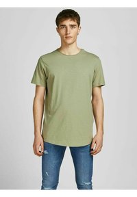 Jack & Jones EBASHER O-NECK SS - T-shirts basic - tea