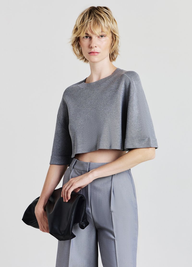 Calliope T-shirt basic - grigio fumo melange