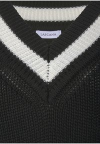 LASCANA V-AUSSCHNITT - Strickpullover - schwarz