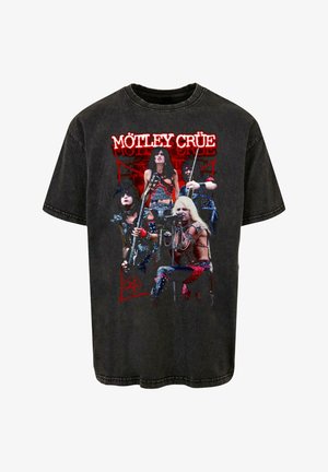 Merchcode, MOTLEY CRUE-LIVE MONTAGE ACID WASHED HEAVY - T-Shirt print - black