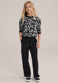 WE Fashion Strickpullover - black