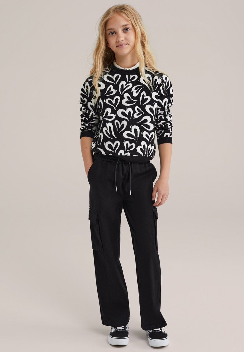 WE Fashion Strickpullover - black