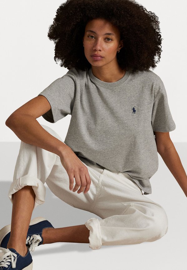RELAXED FIT COTTON JERSEY TEE - Basic T-shirt - cobblestone heather4