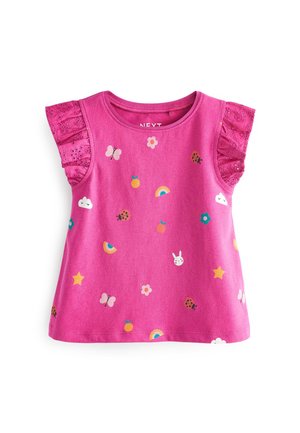 BRODERIE FRILL 3MTHS-8YRS - T-shirt z nadrukiem - purple mini character