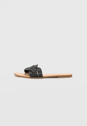 LEATHER ONLFELI SLIP ON - Muiltjes - black