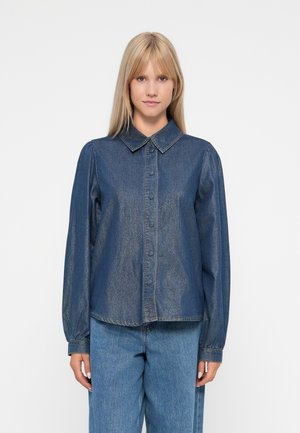 ONLLINA PUFF SHIRT GLITTER - Skjorte - medium blue denim