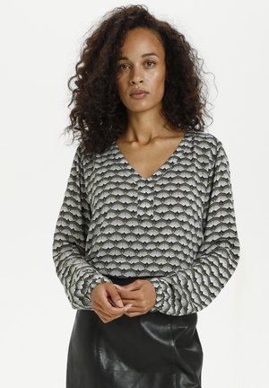 KABELLEN AMBER - Long sleeved top - grape leaf fan print