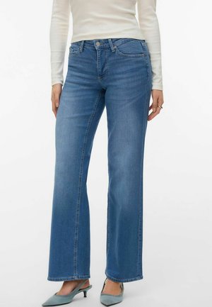VMLEXIMID RISE  - Jeans a sigaretta - medium blue denim