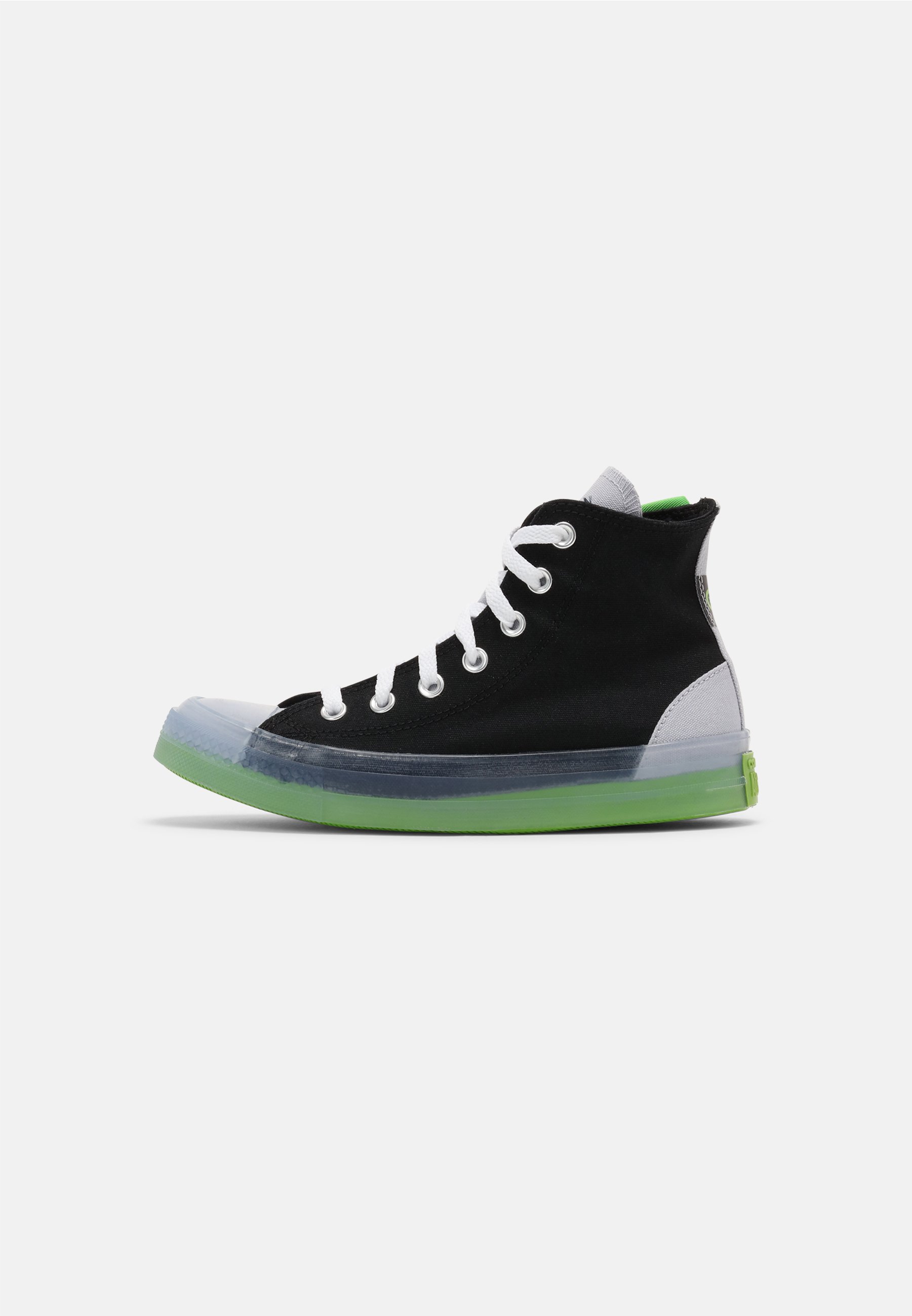 Converse CHUCK TAYLOR ALL STAR COLORBLOCKED - Zapatillas altas - black/gravel/bold  wasabi/negro - Zalando.es