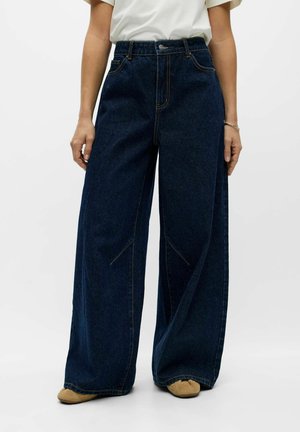 Object, WIDE LEG JEANS SEAMED LOW RISE - Coupe large - dark blue denim