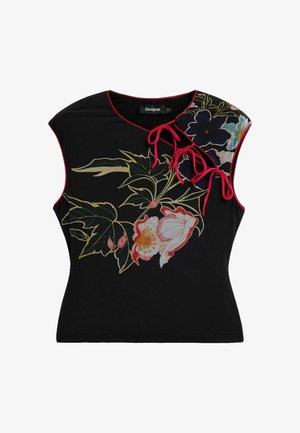 Desigual, PRINTED ORIENTAL T-SHIRT - Tričko s potlačou - black