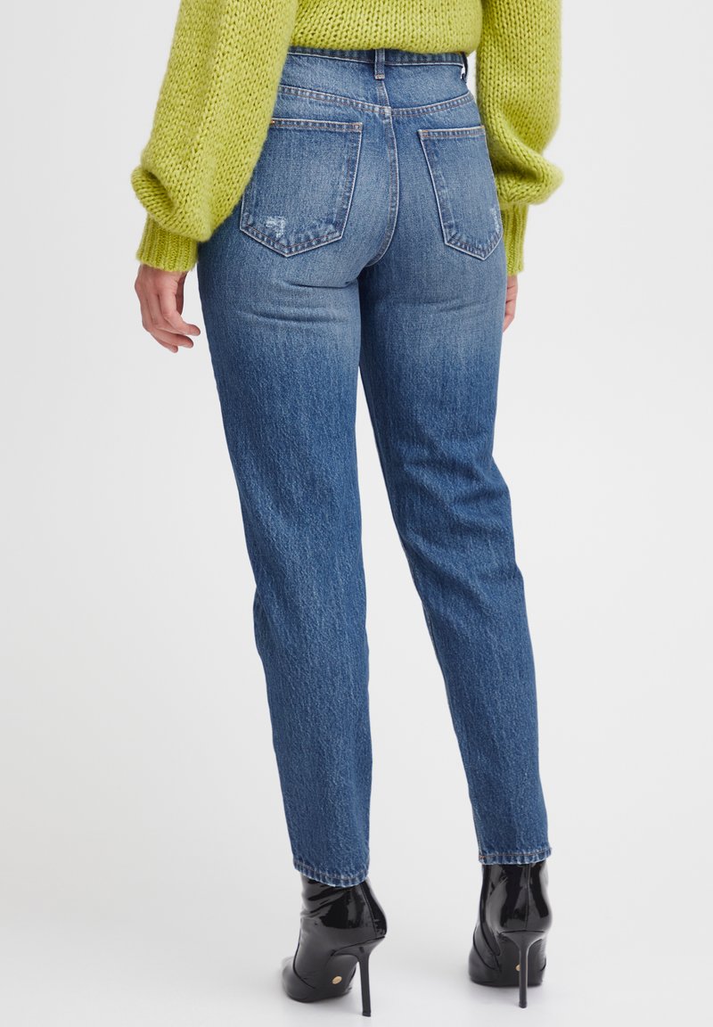 b.young BYMOM KALO - Slim fit jeans - mid blue denim/blue denim  