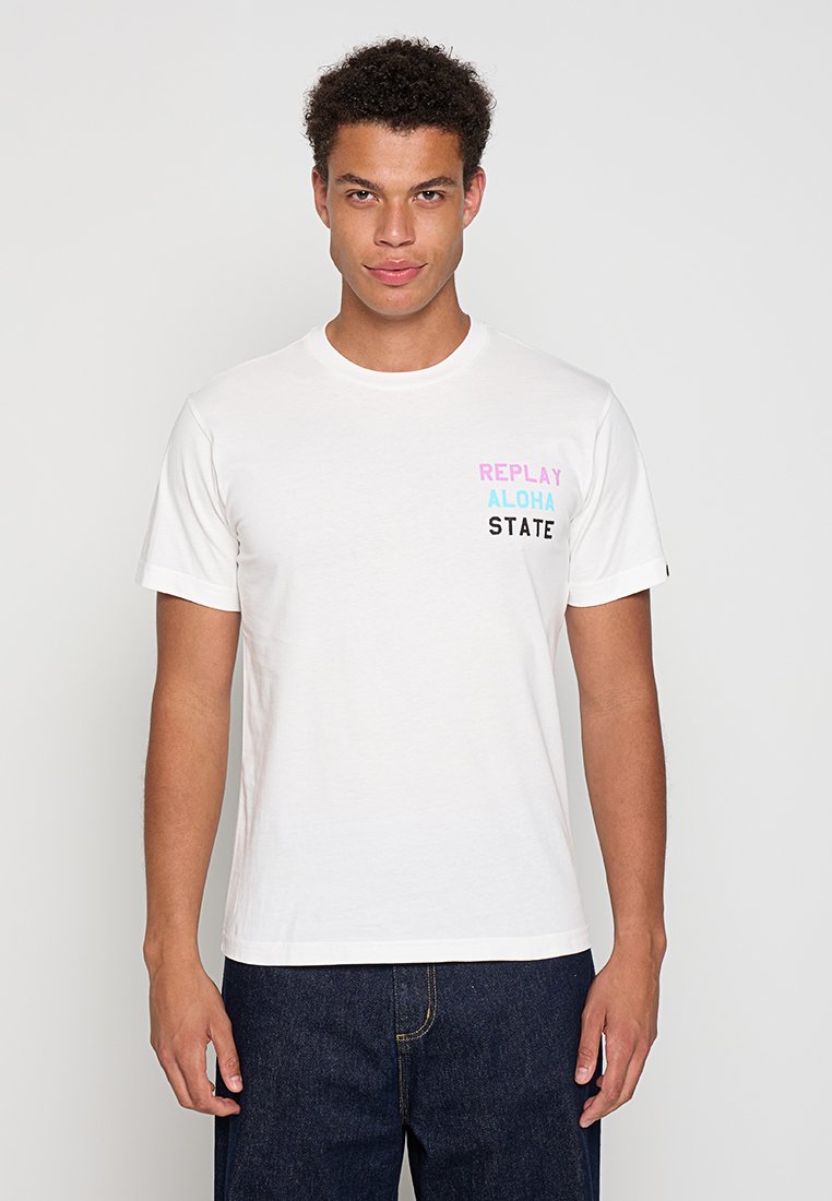 Replay T-shirt print wit