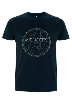 MARVELCLASSIC AVENGERS NAMES UNISEX - T-shirt imprimé - navy blue