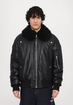 VINTAGE - Chaqueta de cuero - black