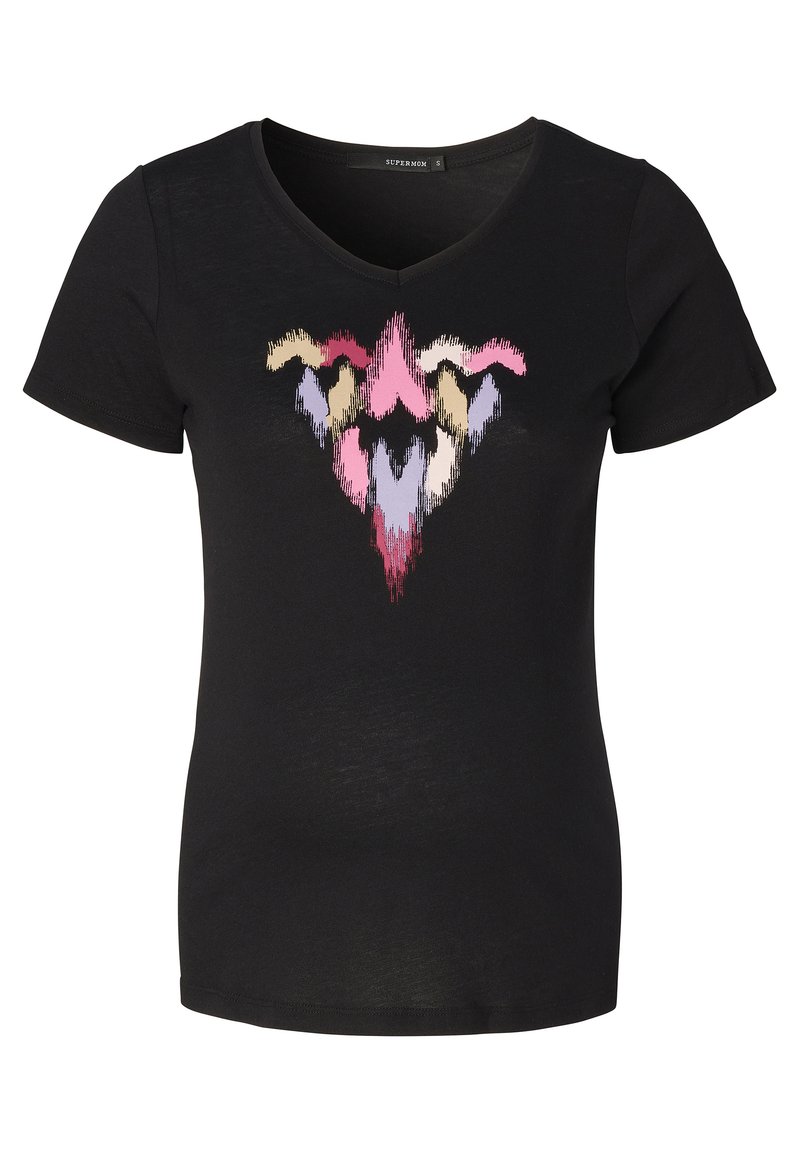 Supermom T-shirt print zwart