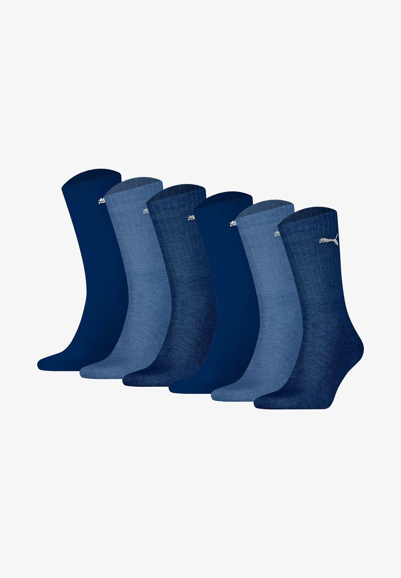 Puma UNISEX - 6ER PACK - CREW LIGHTWEIGTH UNI - Calcetines - blau