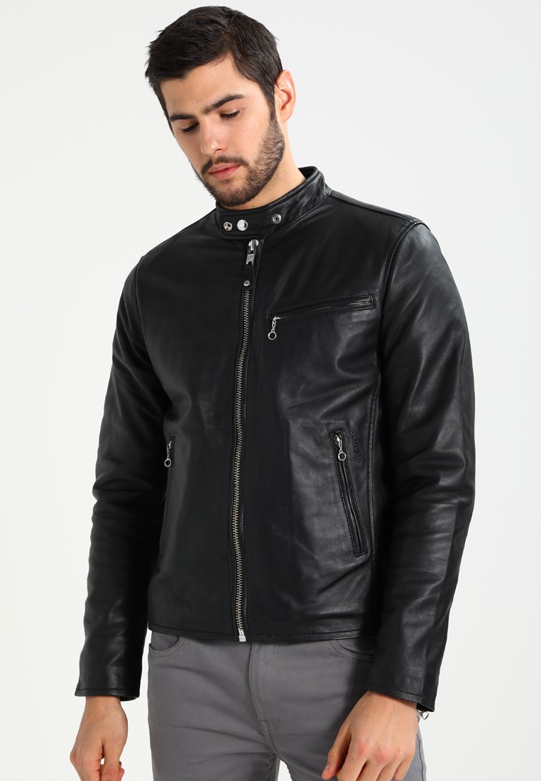 Schott Leather jacket - black - Zalando