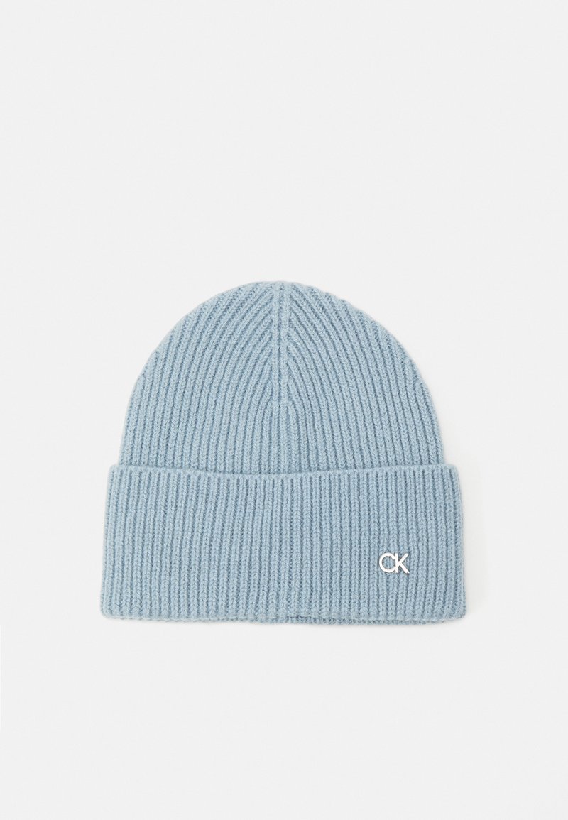 Calvin Klein CHUNKY BEANIE - Beanie - blue cloud
