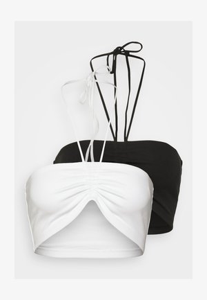 Gina Tricot ARONIA 2 PACK - Top - black/white