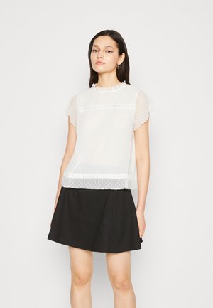 Object Objfeodora S/S V-Neck Top Noos Camicia Da Donna - Scollo A V, Maniche Corte, Tessuto Leggero Elasticizzato In Poliestere Riciclato