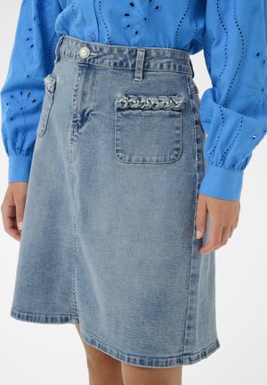 CRGRAZIE DENIM - Jupe trapèze - cambell medium blue denim