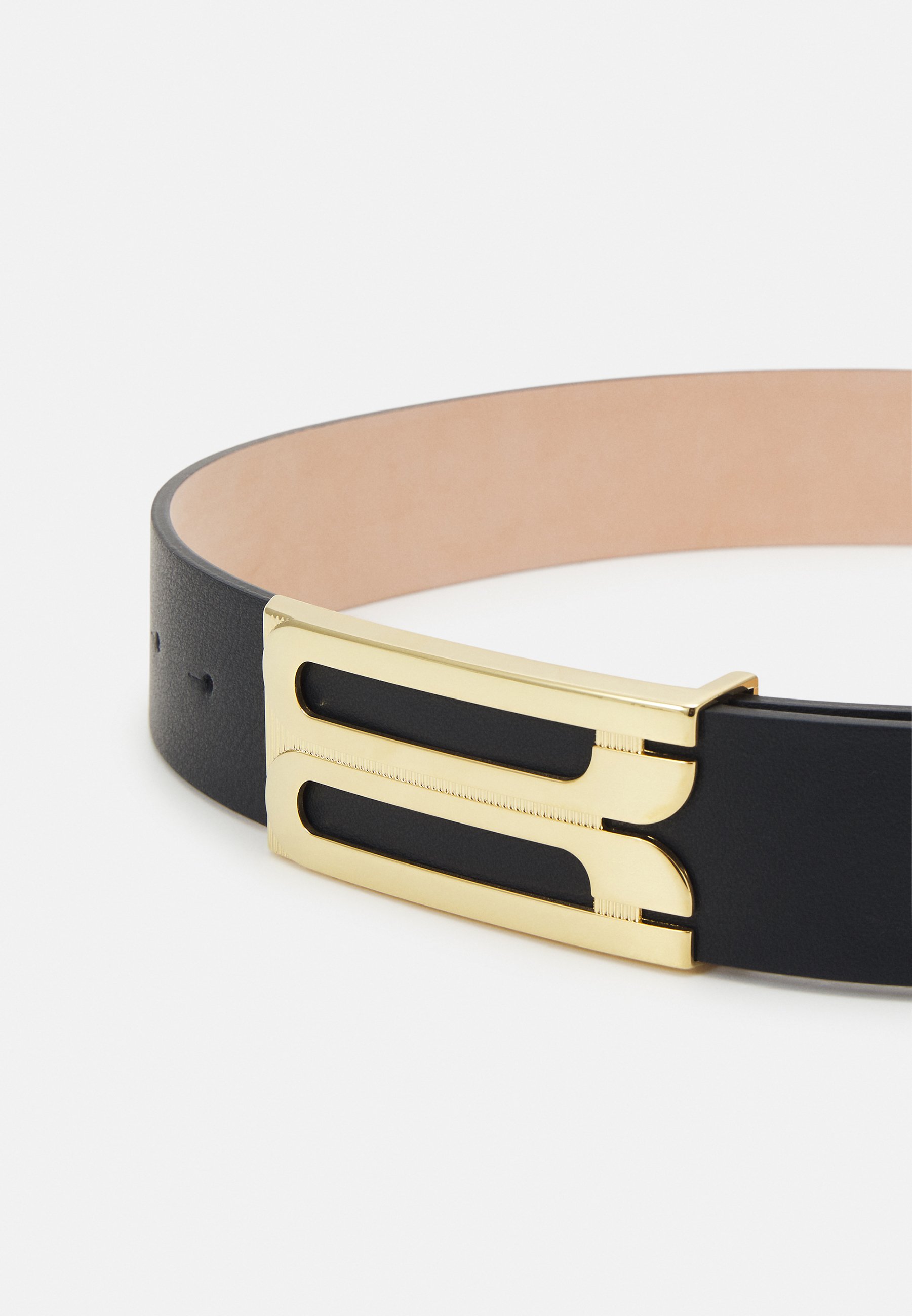 ベルト Victoria Beckham JUMBO FRAME BELT (1324ABL005770A BLACK) Jumbo Frame Belt In Black Croc Embossed Calf Leather