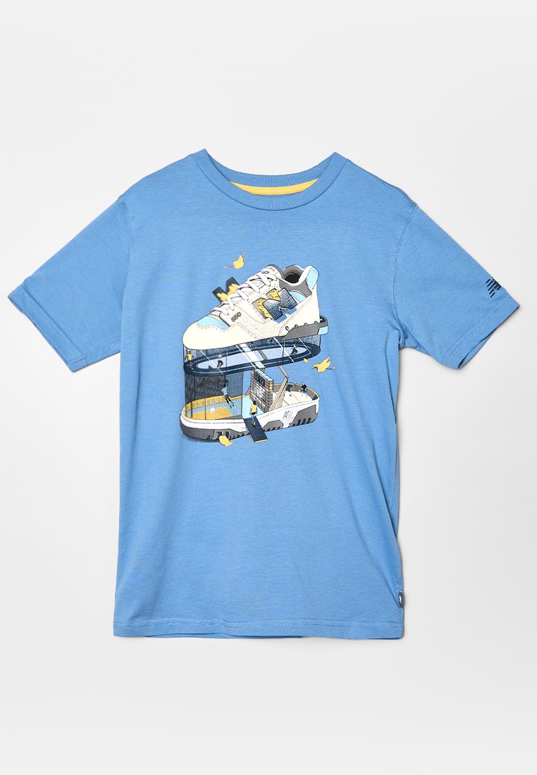 New Balance T-shirt print blauw