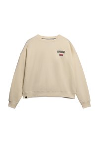 SUPERDRY ATHLETIC ESSENTIALS RELAXED CREW  - Felpa - desert bone off white