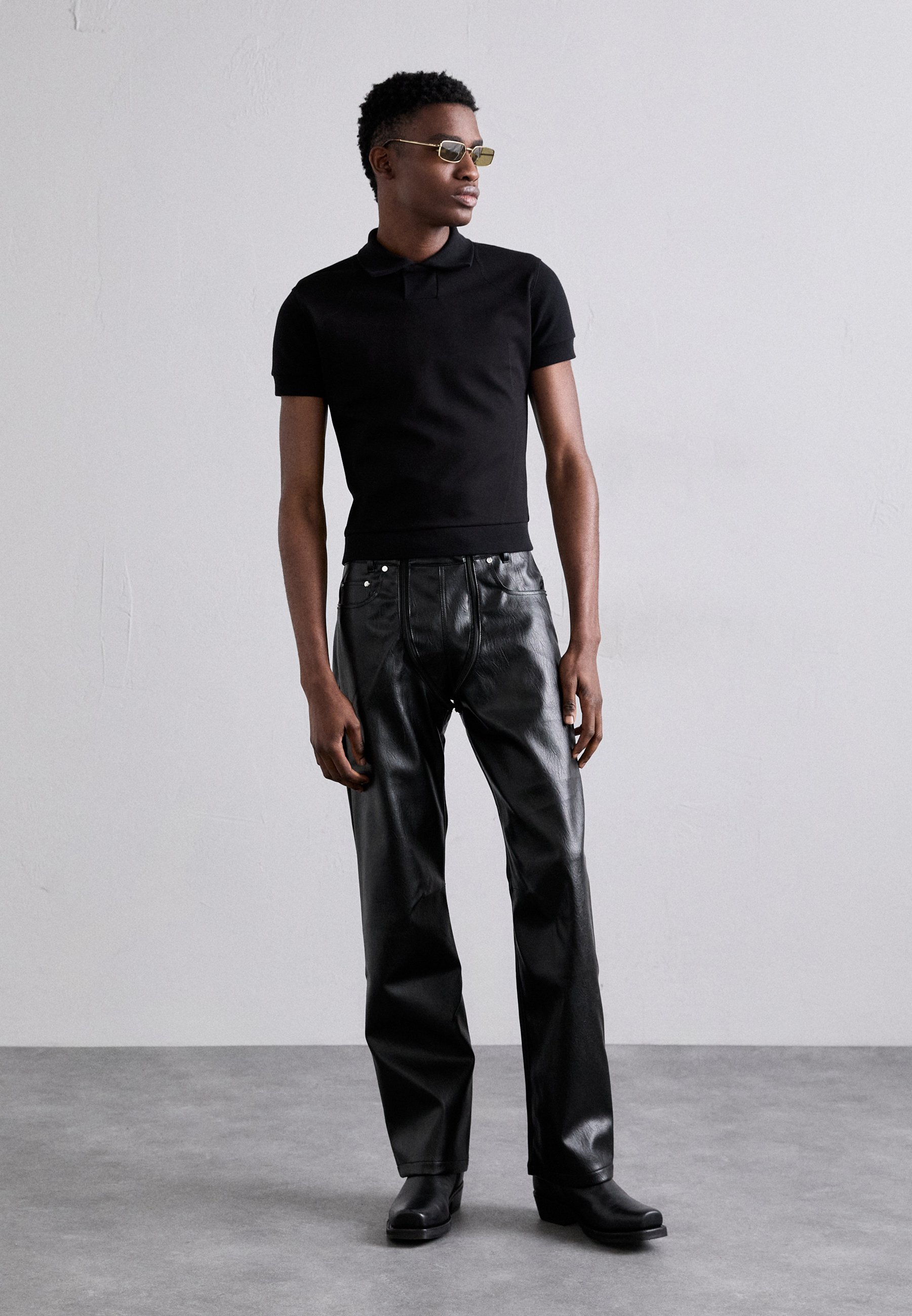 GmbH TROUSERS WITH DOUBLE ZIP - Trousers - black - Zalando.co.uk