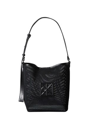 Calvin Klein EMBLEM BUCKET - Τσάντα χειρός - black